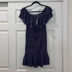 Pookie & Sebastian Off Shoulder Ruffle Dress, Size Large, NWT